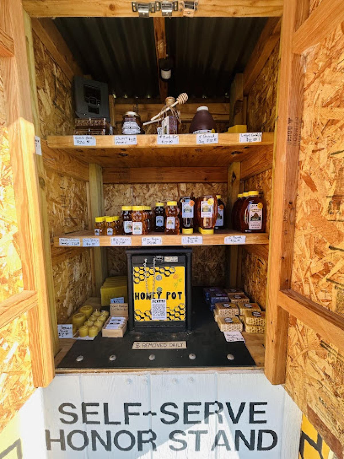 Two Guys and a Hive Local Honey Self Serve Honor Stand